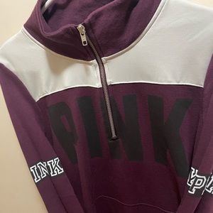 Pink Victoria’s Secret quarter zip sweatshirt